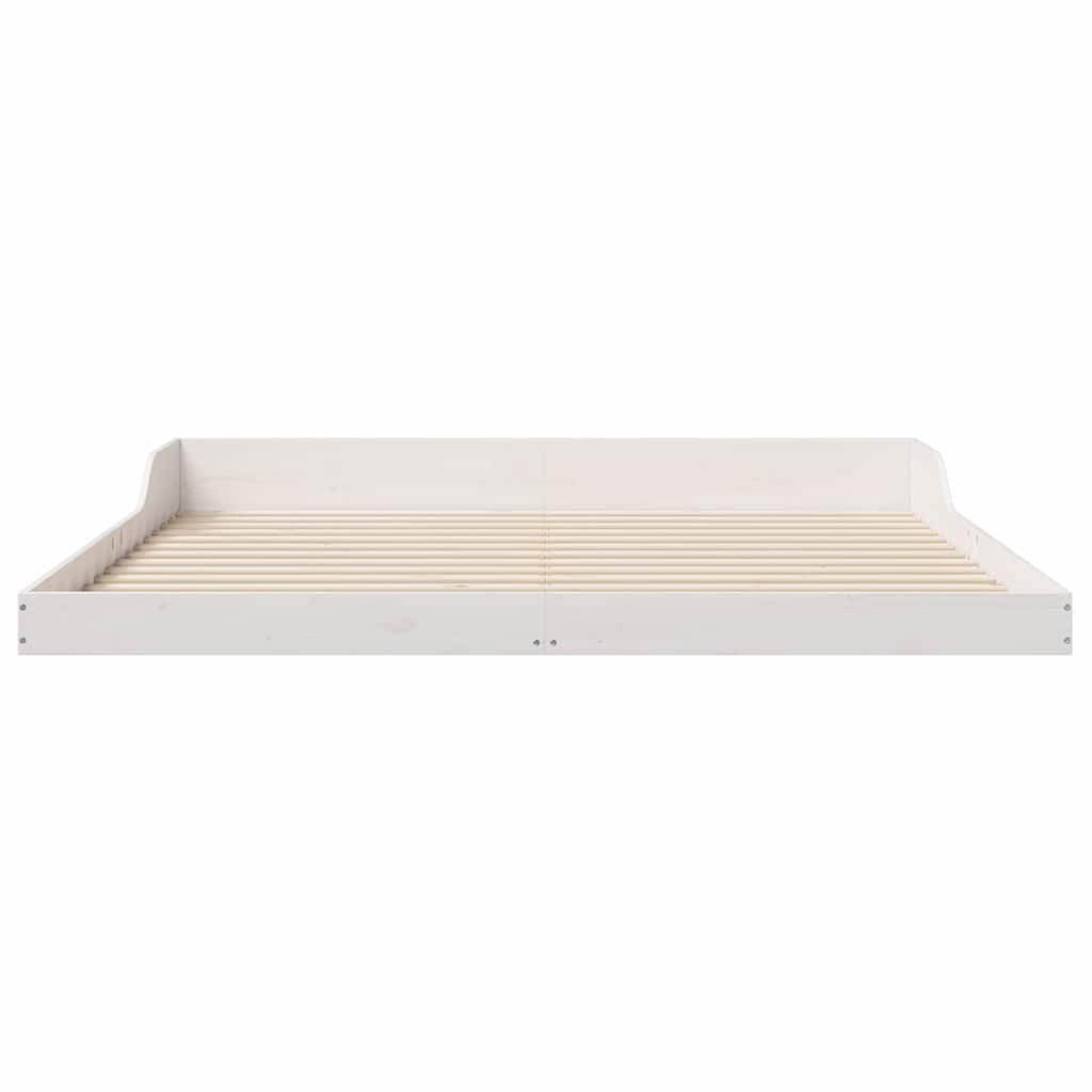 Struttura del letto Bianco 200 x 220 cm Pino massello