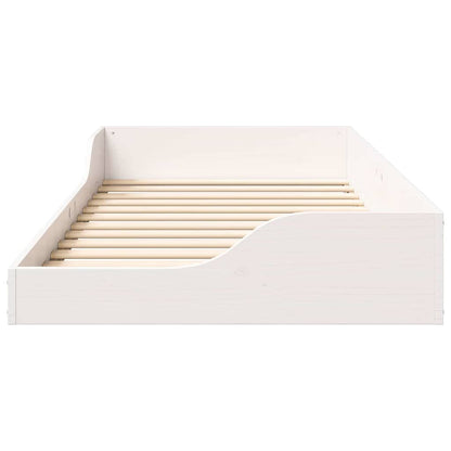 Struttura del letto Bianco 75 x 190 cm Pino massello