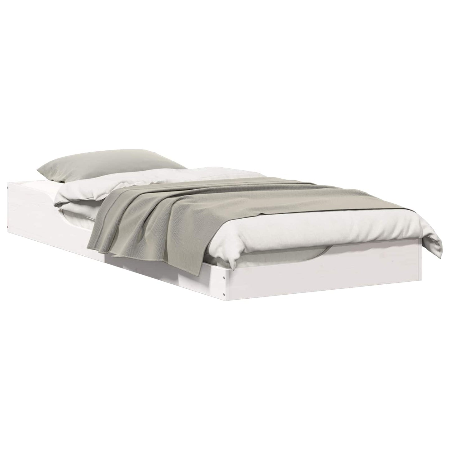Struttura del letto Bianco 80 x 210 cm Pino massello