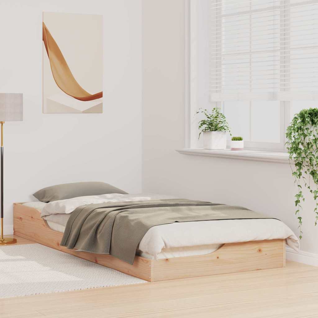 Struttura del letto Marrone 100 x 210 cm Pino massello