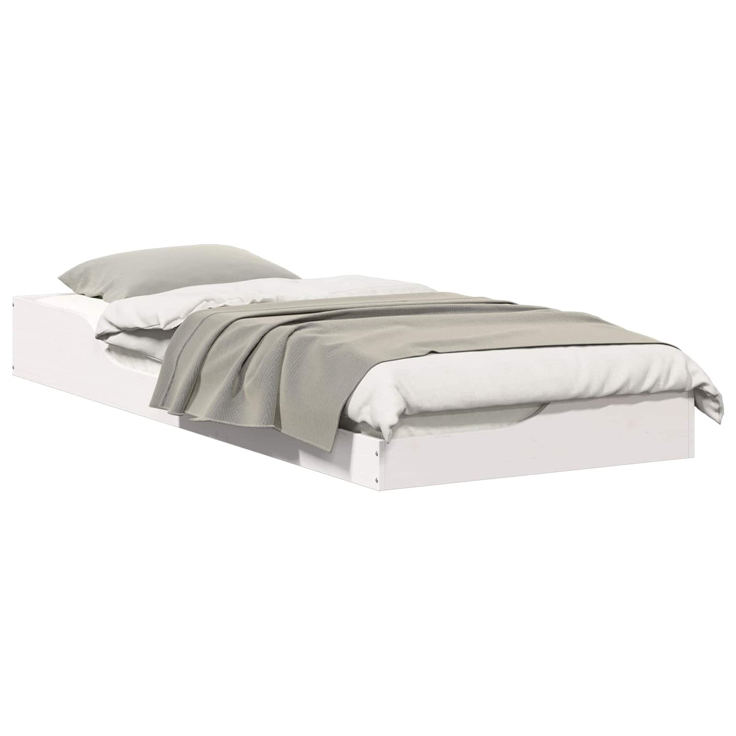 Struttura del letto Bianco 80 x 220 cm Pino massello