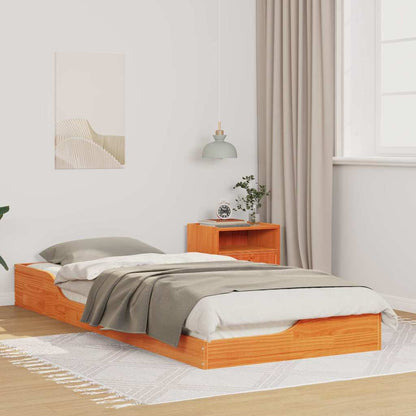 Struttura del letto Marrone cerato 100 x 220 cm Pino massello