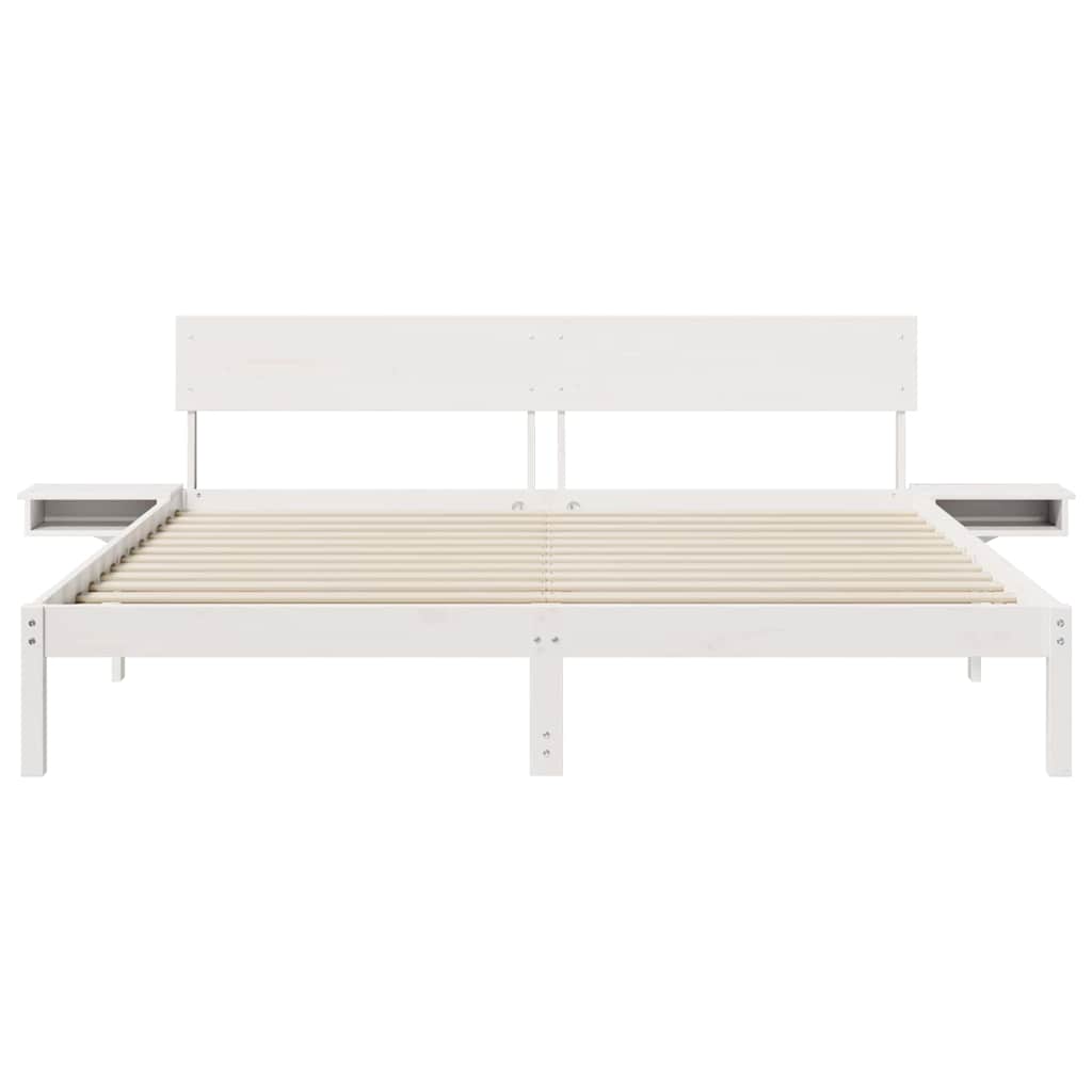Struttura del letto Bianco 180 x 200 cm Pino massello