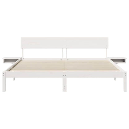 Struttura del letto Bianco 180 x 200 cm Pino massello