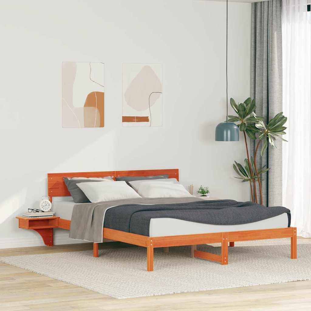 Struttura del letto Marrone cerato 150 x 200 cm Pino massello