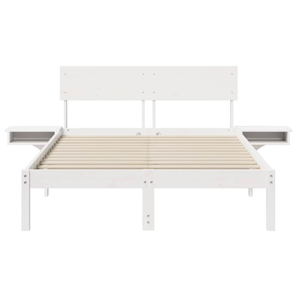 Struttura del letto Bianco 120 x 190 cm Pino massello