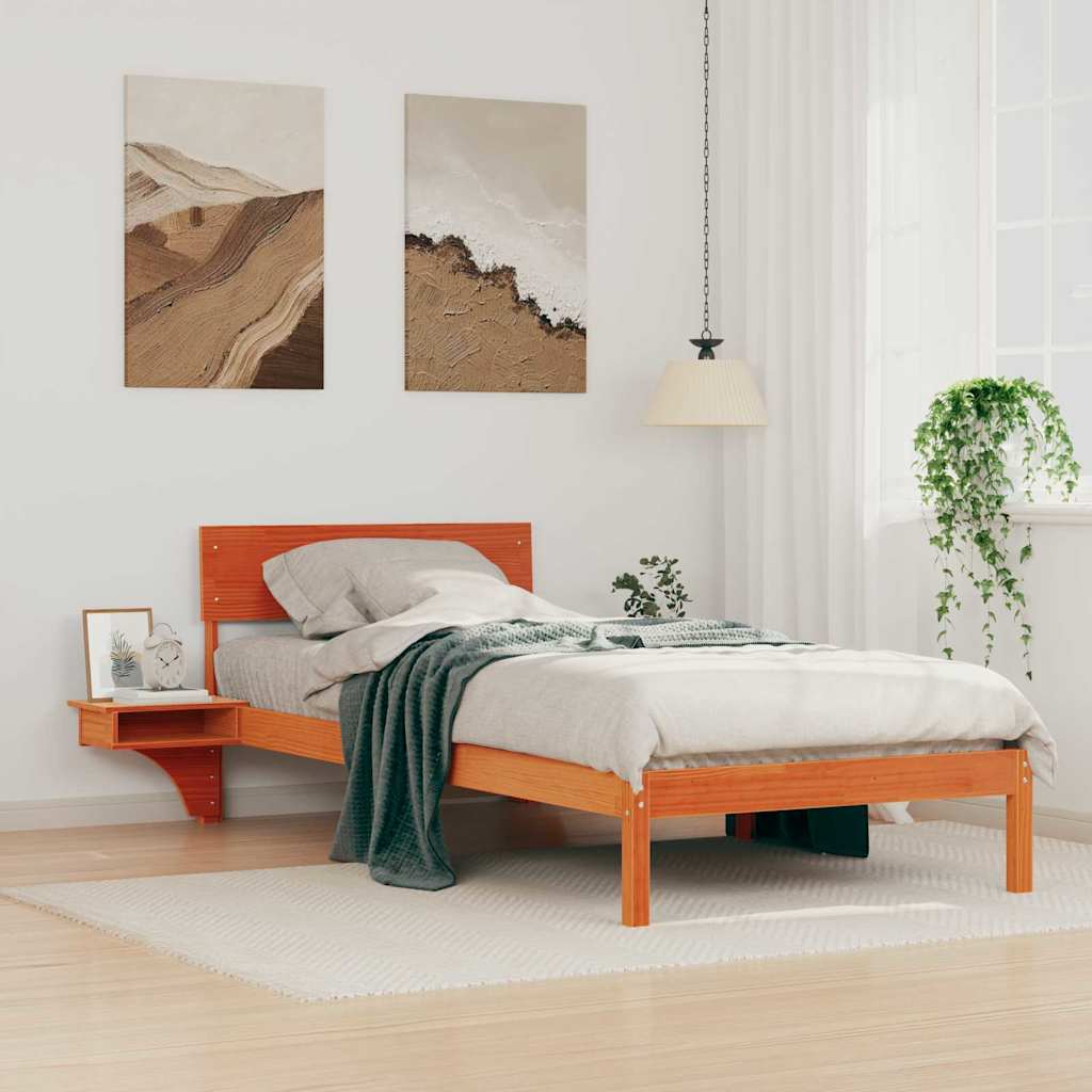 Struttura del letto Marrone cerato 90 x 190 cm Pino massello