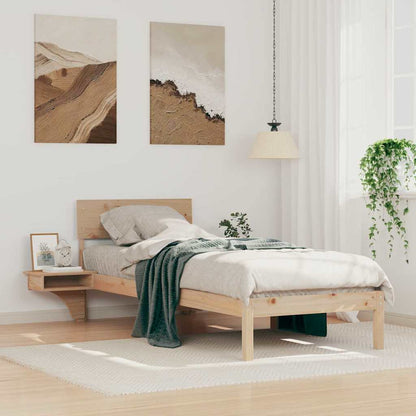 Struttura del letto Marrone 75 x 190 cm Pino massello