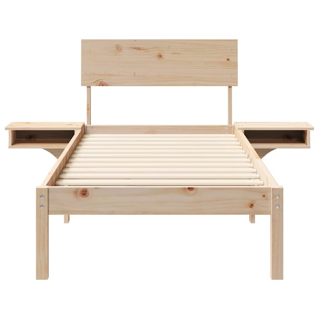 Struttura del letto Marrone 75 x 190 cm Pino massello