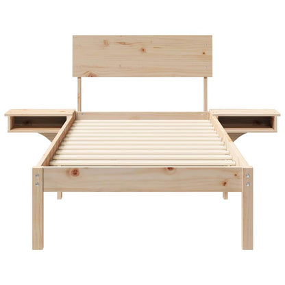 Struttura del letto Marrone 75 x 190 cm Pino massello