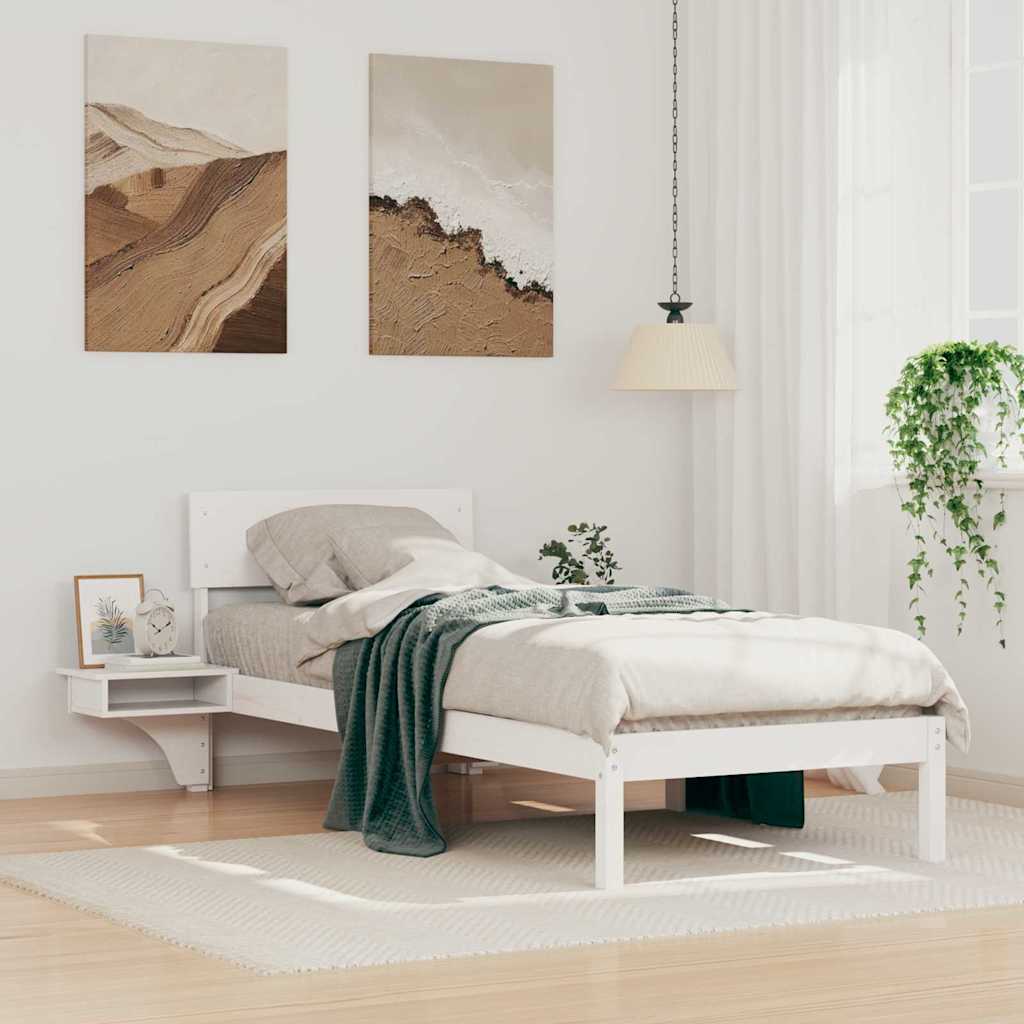 Struttura del letto Bianco 75 x 190 cm Pino massello
