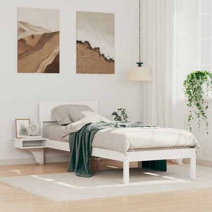 Struttura del letto Bianco 75 x 190 cm Pino massello