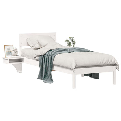 Struttura del letto Bianco 75 x 190 cm Pino massello