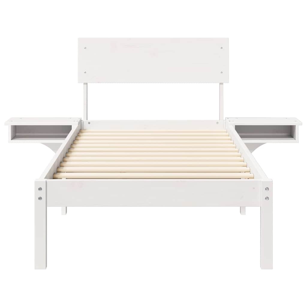 Struttura del letto Bianco 75 x 190 cm Pino massello
