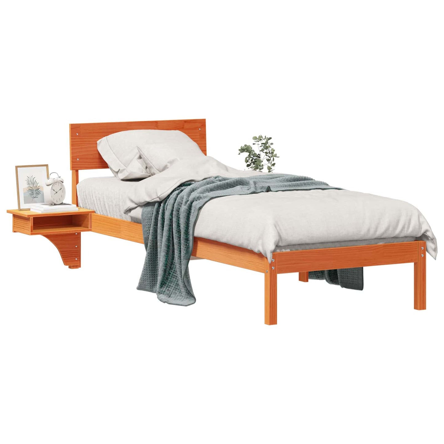 Struttura del letto Marrone cerato 75 x 190 cm Pino massello
