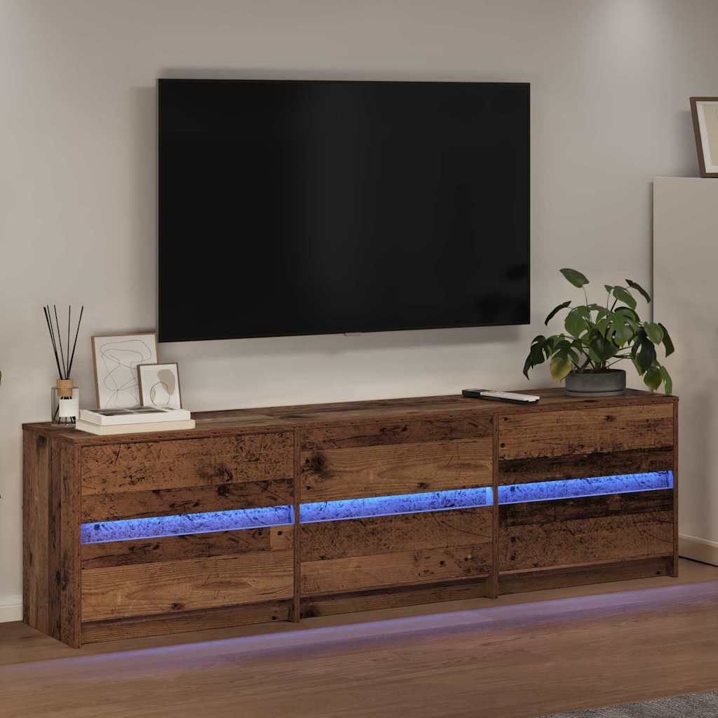 UnitÃ  TV 2 pcs Legno vecchio 180 x 34 x 50 cm Legno multistrato