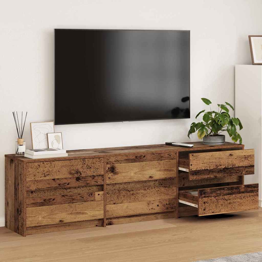 UnitÃ  TV 2 pcs Legno vecchio 180 x 34 x 50 cm Legno multistrato