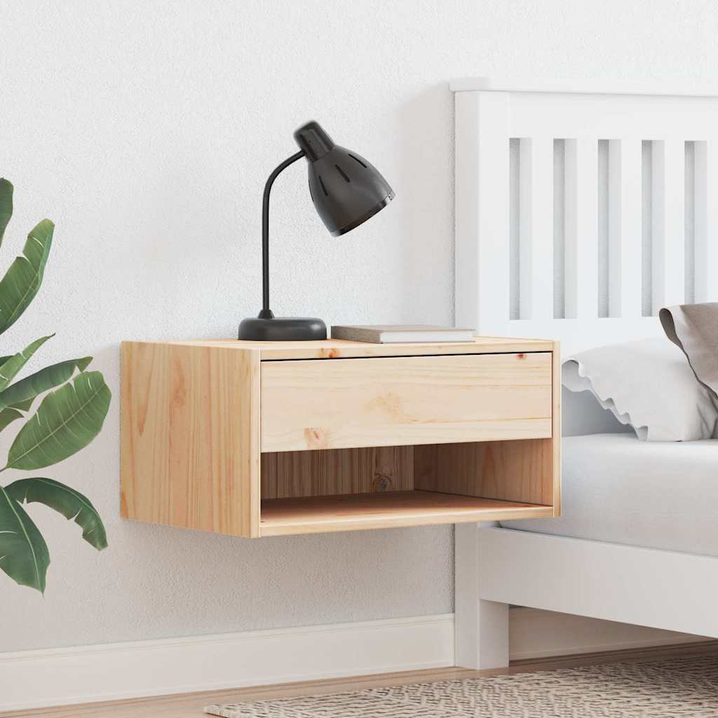 Comodino Marrone 50 x 32,5 x 24 cm Legno di pino massello