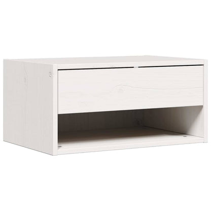 Comodino 2 pcs Bianco 50 x 32,5 x 24 cm Legno di pino massello