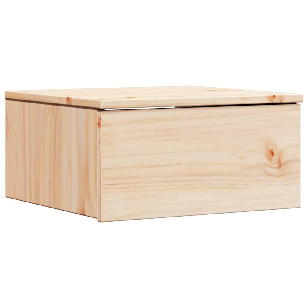 Comodino Marrone 37 x 35 x 18,5 cm Legno di pino massello