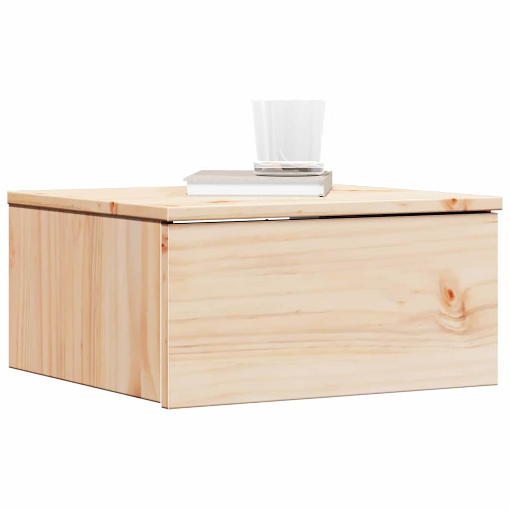 Comodino Marrone 37 x 35 x 18,5 cm Legno di pino massello