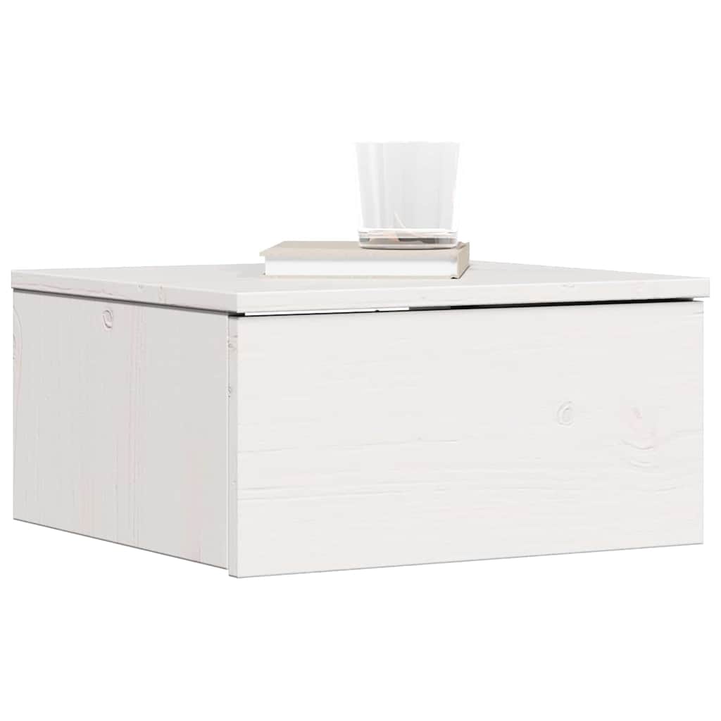Comodino 2 pcs Bianco 37 x 35 x 18,5 cm Legno di pino massello