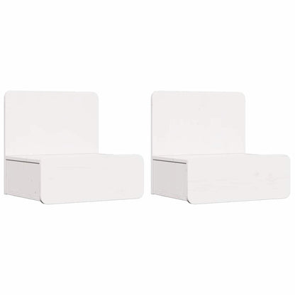 Comodino 2 pcs Bianco 44 x 32,5 x 40 cm Legno di pino massello