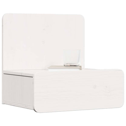 Comodino 2 pcs Bianco 44 x 32,5 x 40 cm Legno di pino massello