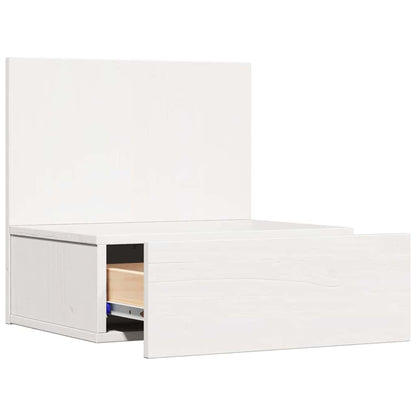 Comodino Bianco 42 x 32,5 x 40 cm Legno di pino massello