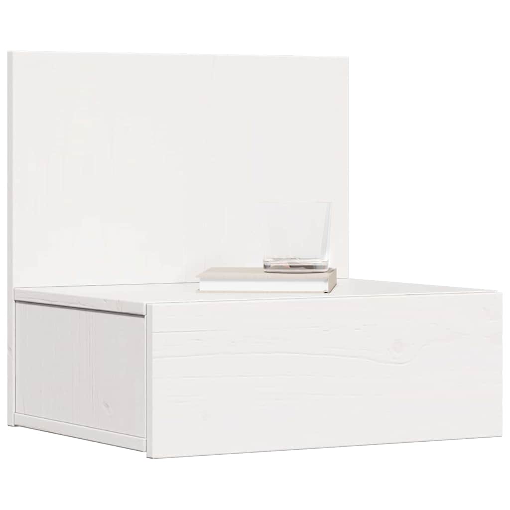 Comodino Bianco 42 x 32,5 x 40 cm Legno di pino massello