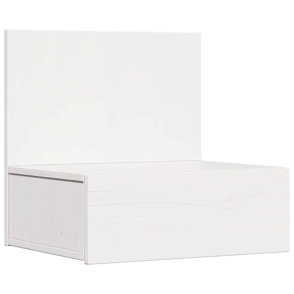 Comodino 2 pcs Bianco 42 x 32,5 x 40 cm Legno di pino massello