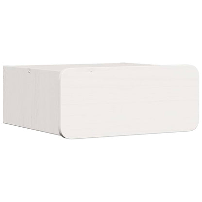 Comodino Bianco 39 x 34 x 16,5 cm Legno di pino massello