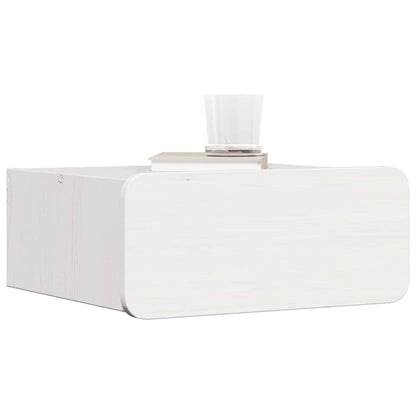 Comodino 2 pcs Bianco 39 x 34 x 16,5 cm Legno di pino massello