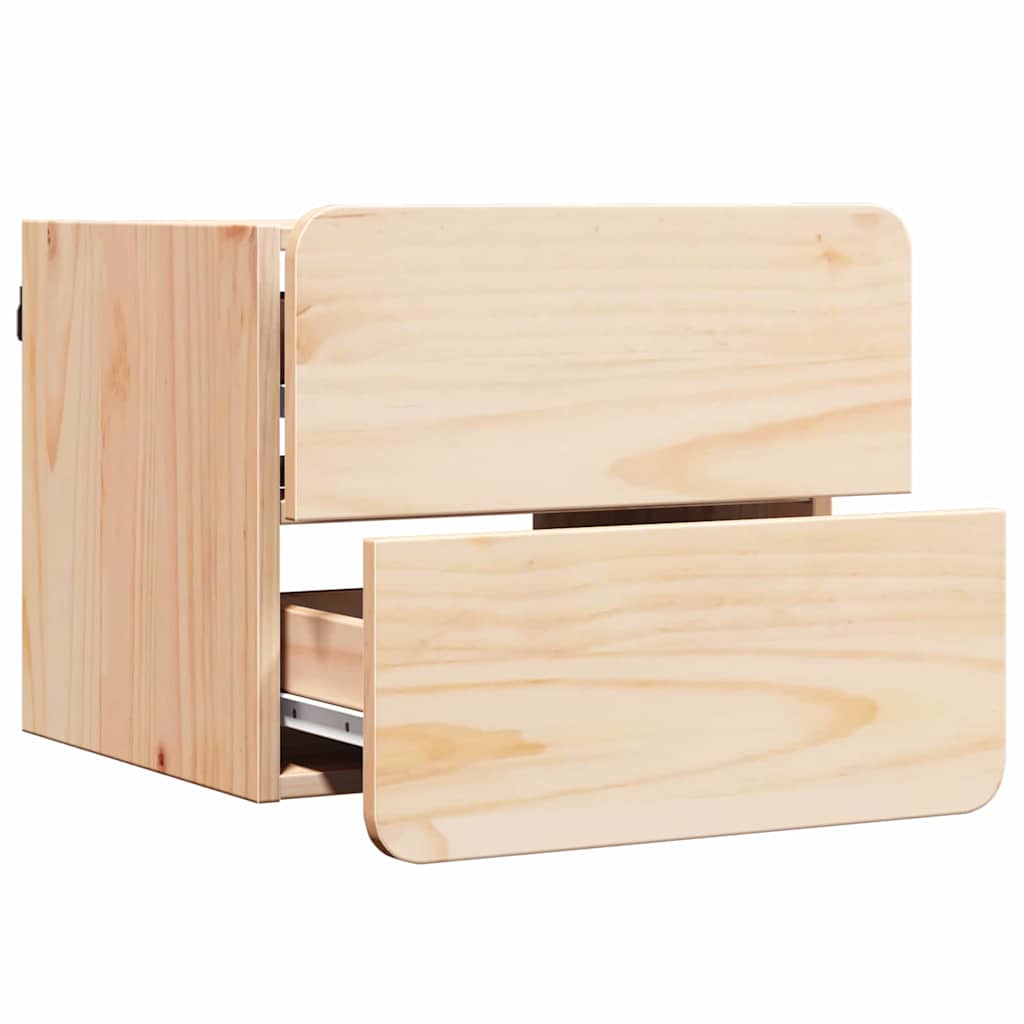 Comodino Marrone 39 x 34 x 33 cm Legno di pino massello