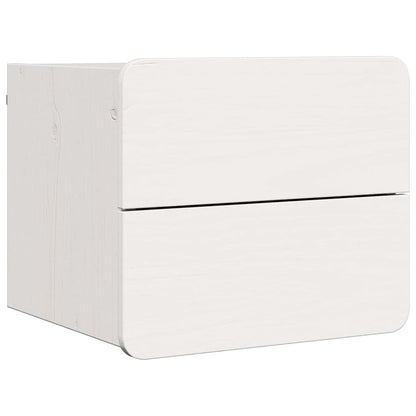 Comodino Bianco 39 x 34 x 33 cm Legno di pino massello