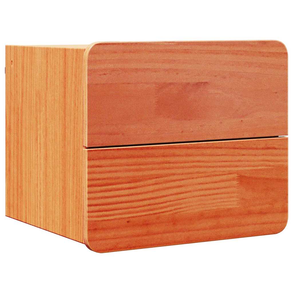 Comodino 2 pcs Marrone 39 x 34 x 33 cm Legno di pino massello