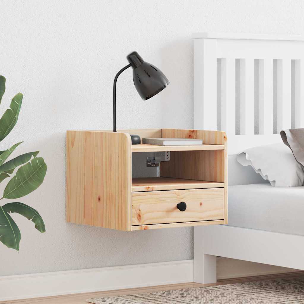 Comodino 2 pcs Marrone 38 x 36 x 29,5 cm Legno di pino massello