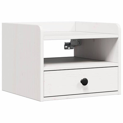 Comodino Bianco 38 x 36 x 29,5 cm Legno di pino massello