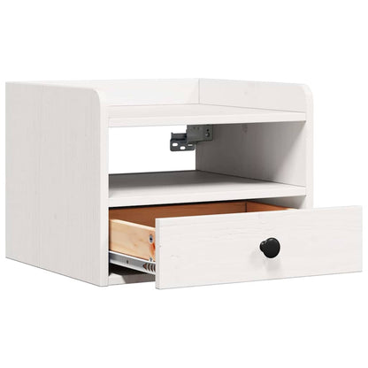 Comodino Bianco 38 x 36 x 29,5 cm Legno di pino massello