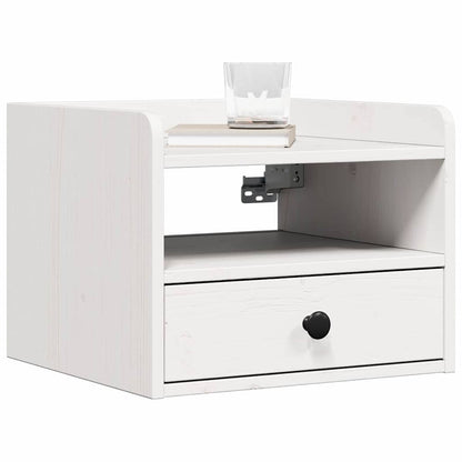 Comodino Bianco 38 x 36 x 29,5 cm Legno di pino massello