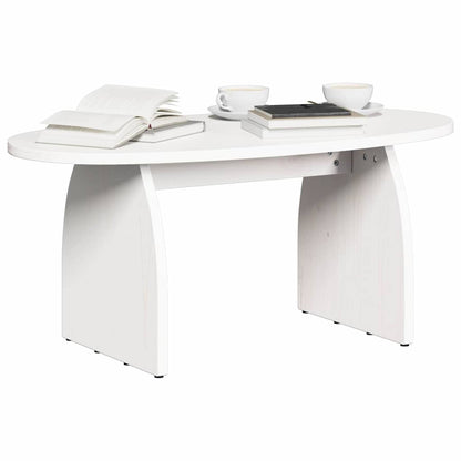 Tavolino da salotto Bianco 80 x 40 x 35 cm Pino massello