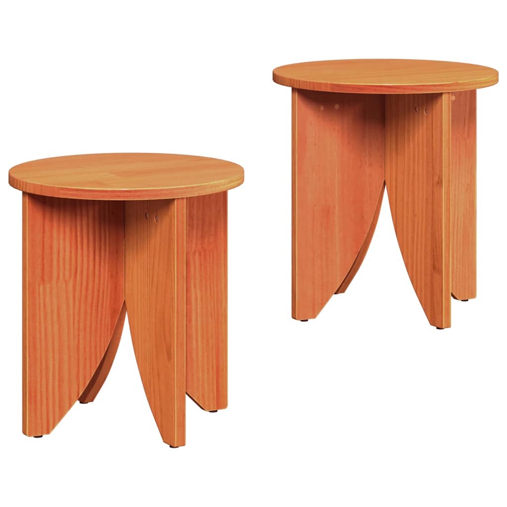 Tavolino da salotto 2 pcs Marrone cerato