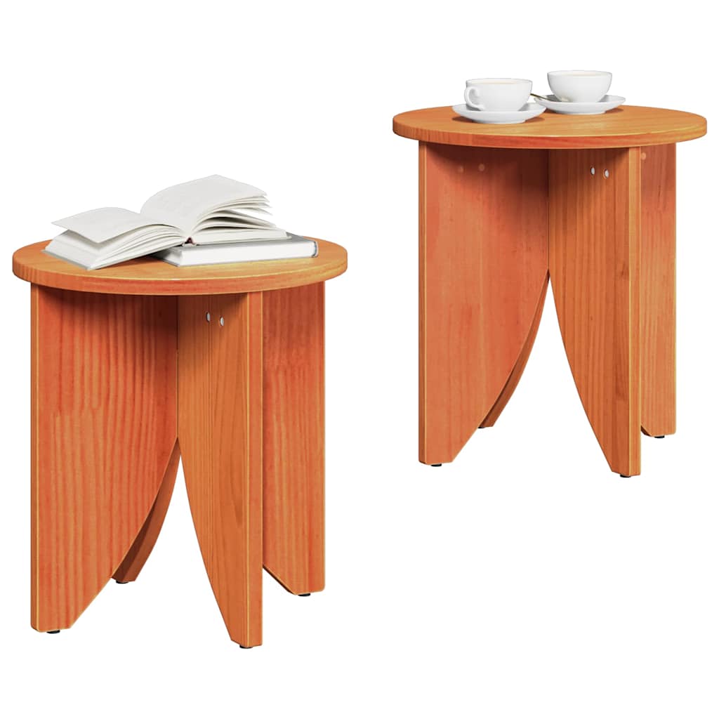 Tavolino da salotto 2 pcs Marrone cerato