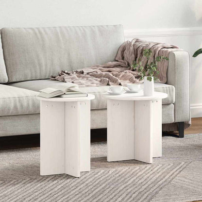 Tavolino da salotto 2 pcs Bianco