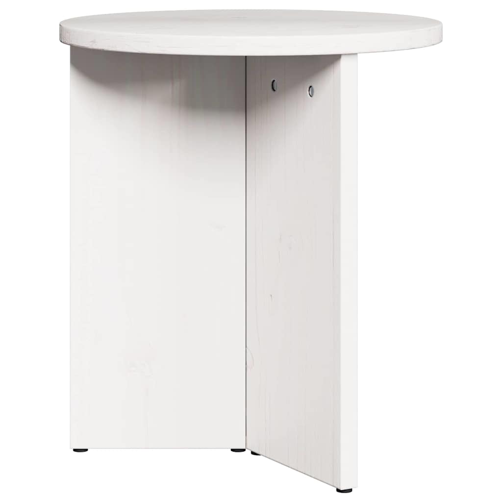 Tavolino da salotto 2 pcs Bianco Legno massello di pino