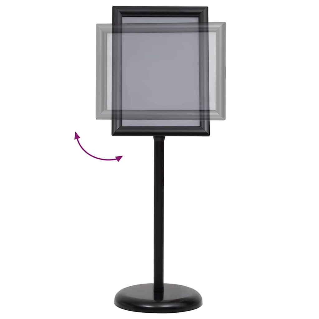 Supporti per poster 2 pcs Nero 32.7 x 24 x 108 cm Alluminio