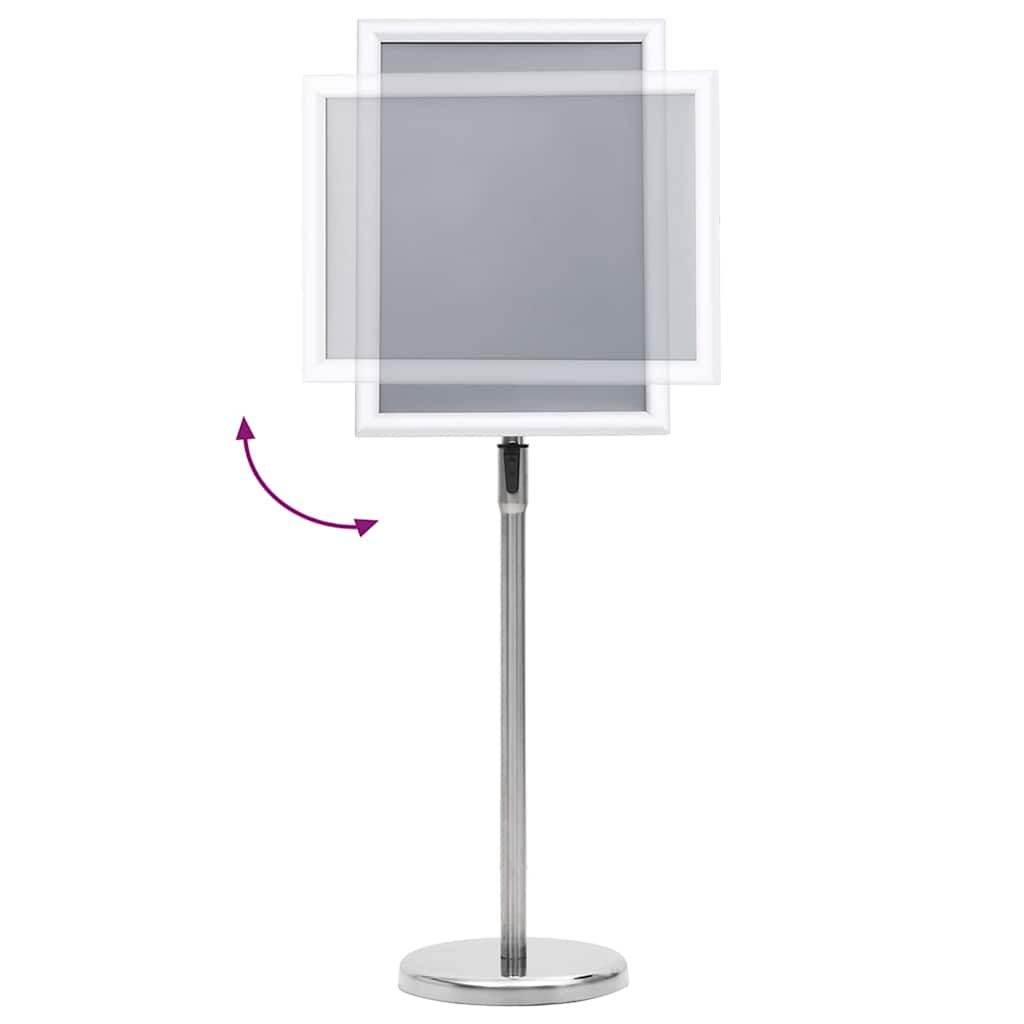 Supporti per poster 2 pcs Argento 32.7 x 24 x 108 cm Alluminio