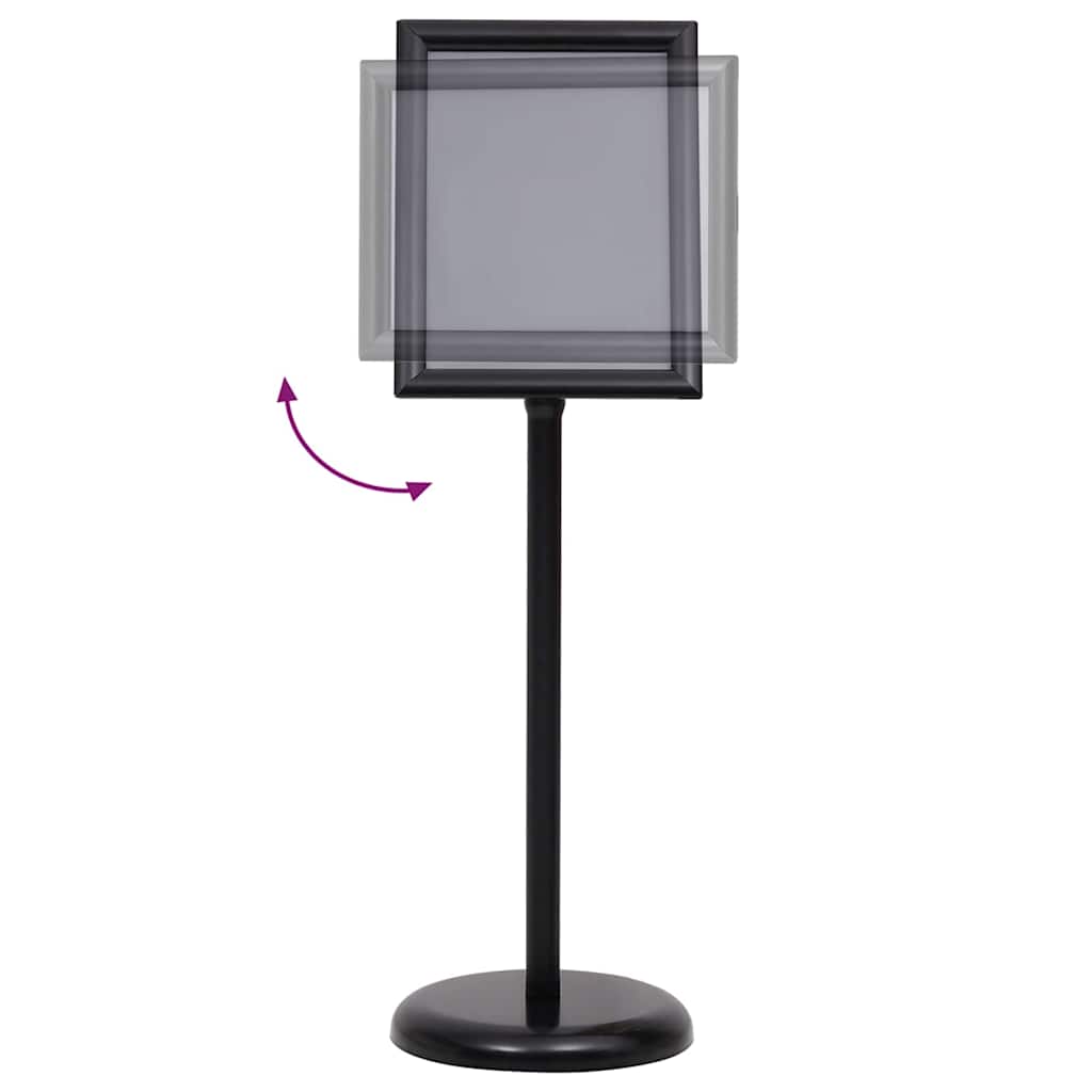 Supporti per poster 2 pcs Nero 32.7 x 24 x 108 cm Alluminio