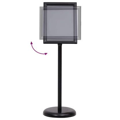 Supporti per poster 2 pcs Nero 32.7 x 24 x 108 cm Alluminio