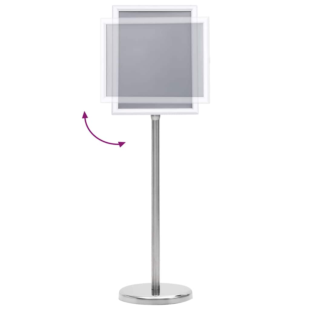 Supporti per poster 2 pcs Argento 32.7 x 24 x 108 cm Alluminio